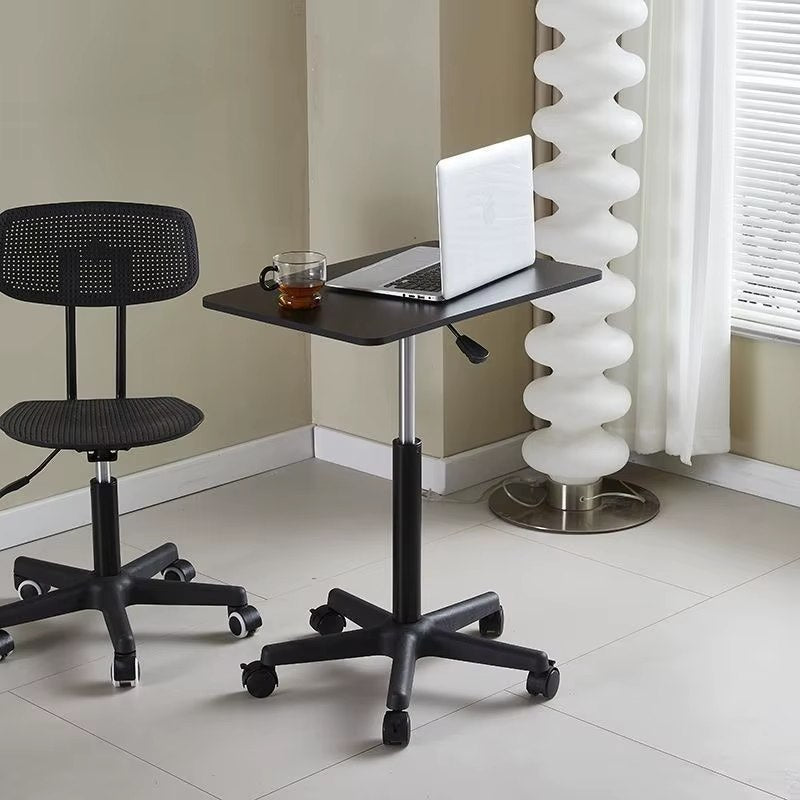 Bureau Mobile pour Ordinateur Portable Réglable avec Élévateur à Une Touche
