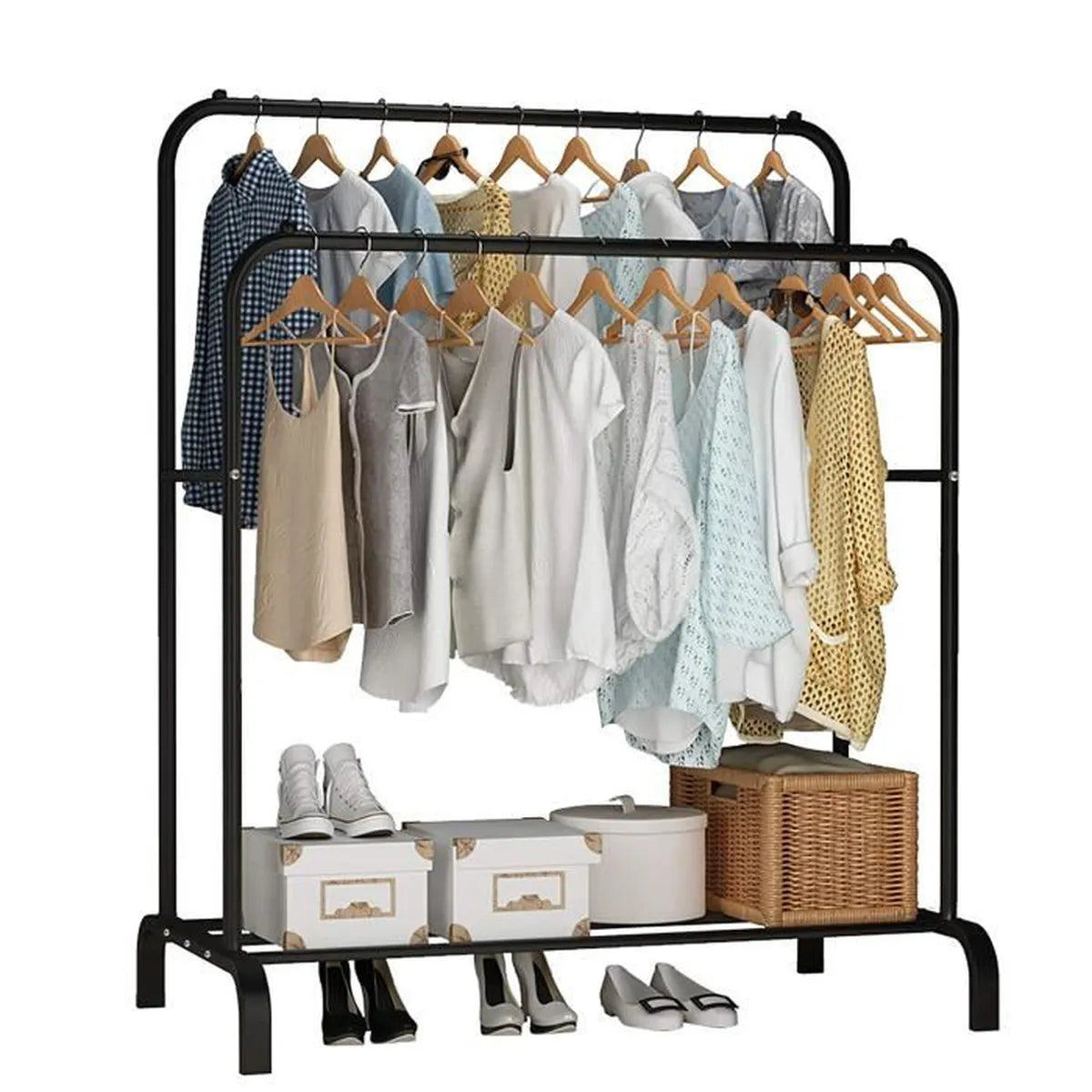 porte-manteau à vêtements sur pied, étagère de séchage de tissu au sol, meuble de maison