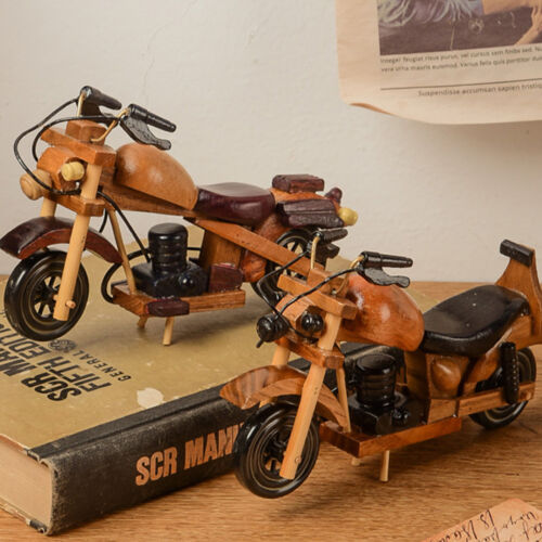 Maquette Moto en Bois Vintage Décoration et Cadeau Unique