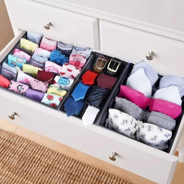 Lot de 4 organiseurs de tiroir en tissu