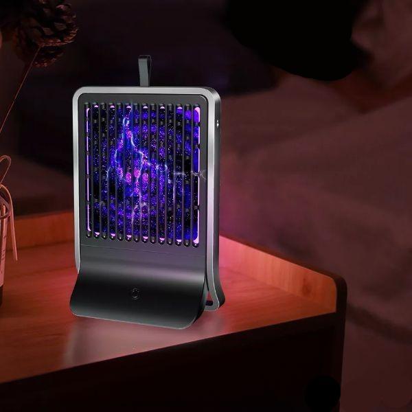 Lampe anti-moustique à décharge électrique rechargeable
