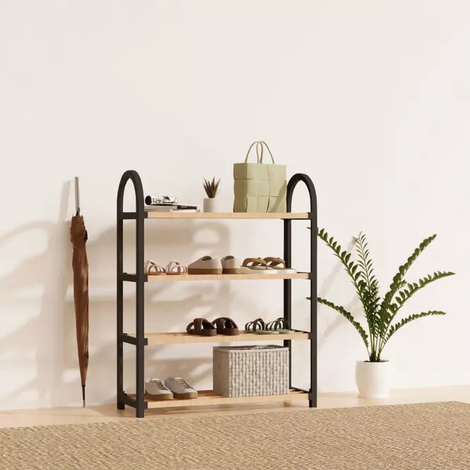 Étagère à Chaussures en Bois Rehaussée