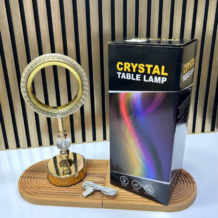 Lampe de Table en Cristal, Éclairage Élégant et Raffiné