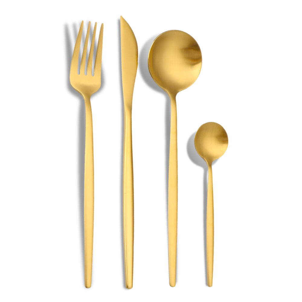Ensemble de couverts dorés 48 pièces