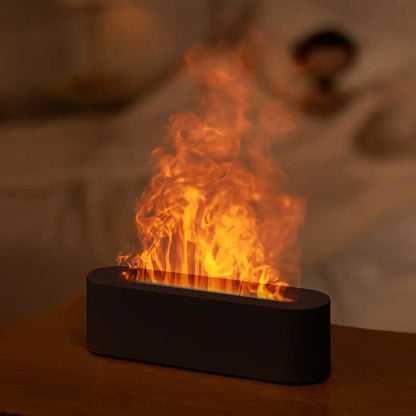 Diffuseur d'Huiles Essentielles avec Effet Flamme et Lumières Éblouissantes