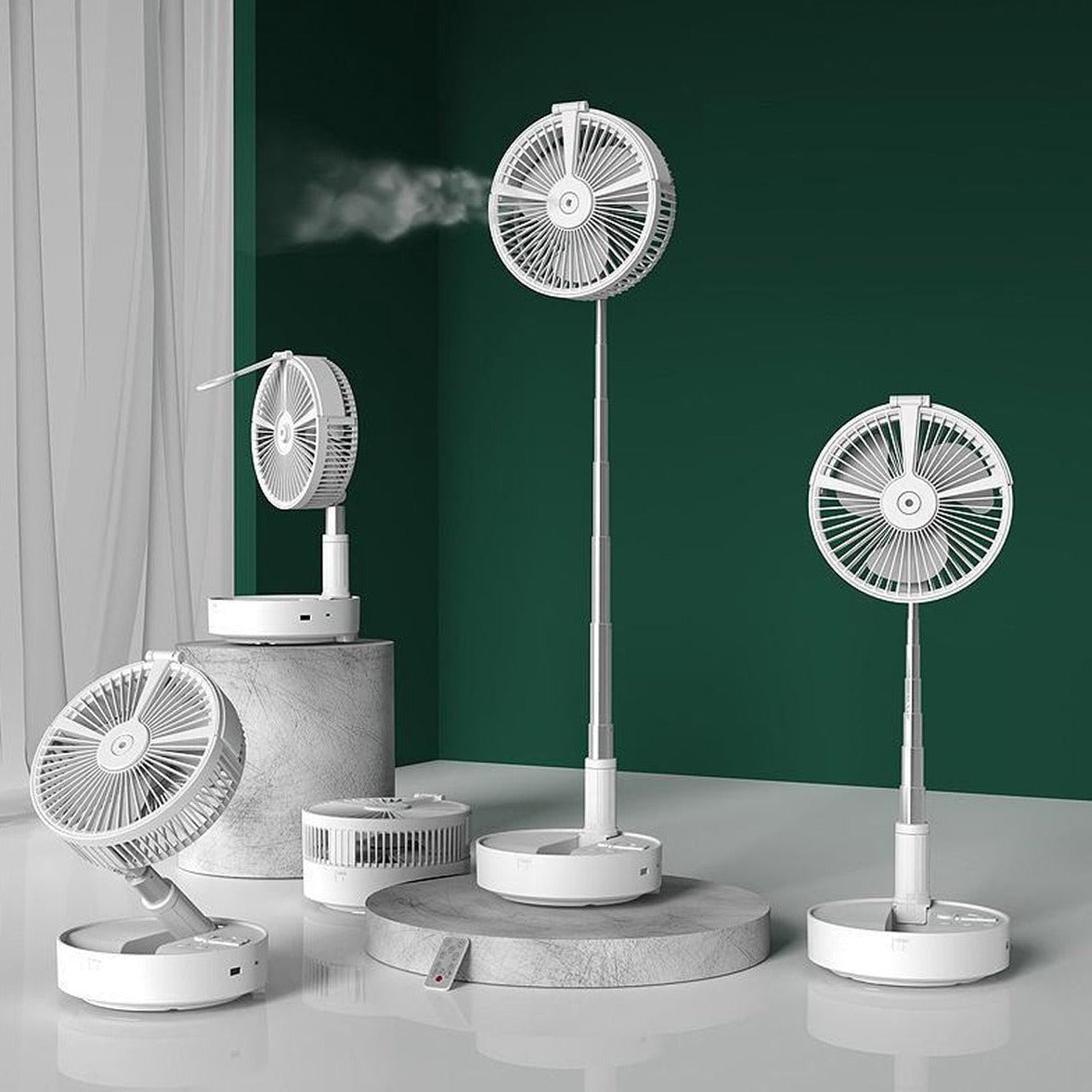 Ventilateur de bureau et de table, portable et pliable