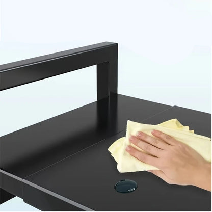 Étagère de rangement rétractable pour micro-ondes.