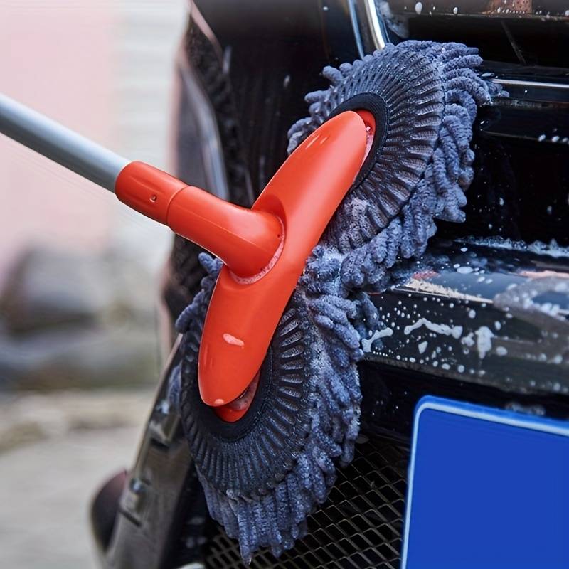 Brosse de lavage de voiture rétractable double couche