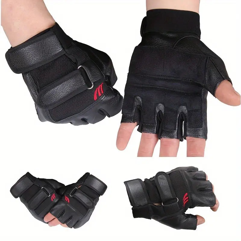 Gants demi-doigts en cuir