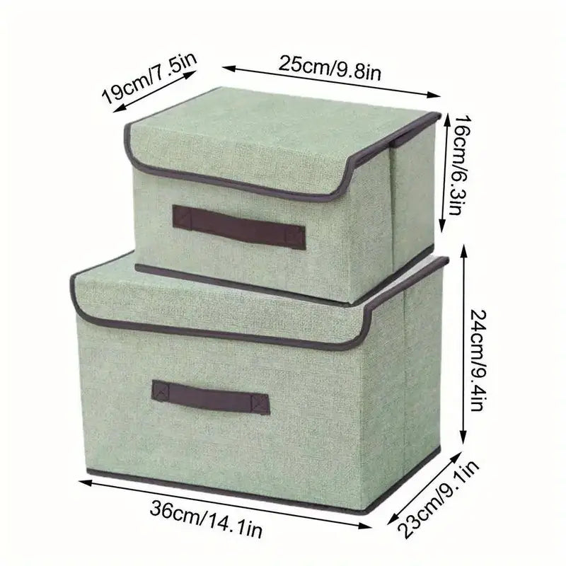 Deux boîtes de rangement pliables pour vêtements