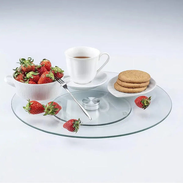 Plateau à Gâteau Rotatif en Verre