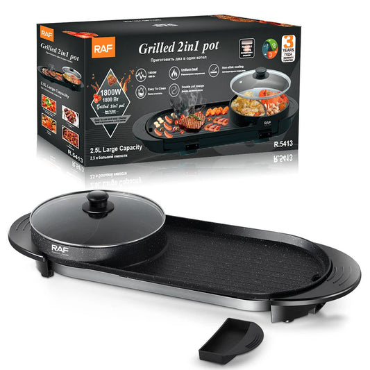 Grill Électrique Antiadhésif – Haute Performance & Cuisson Saine