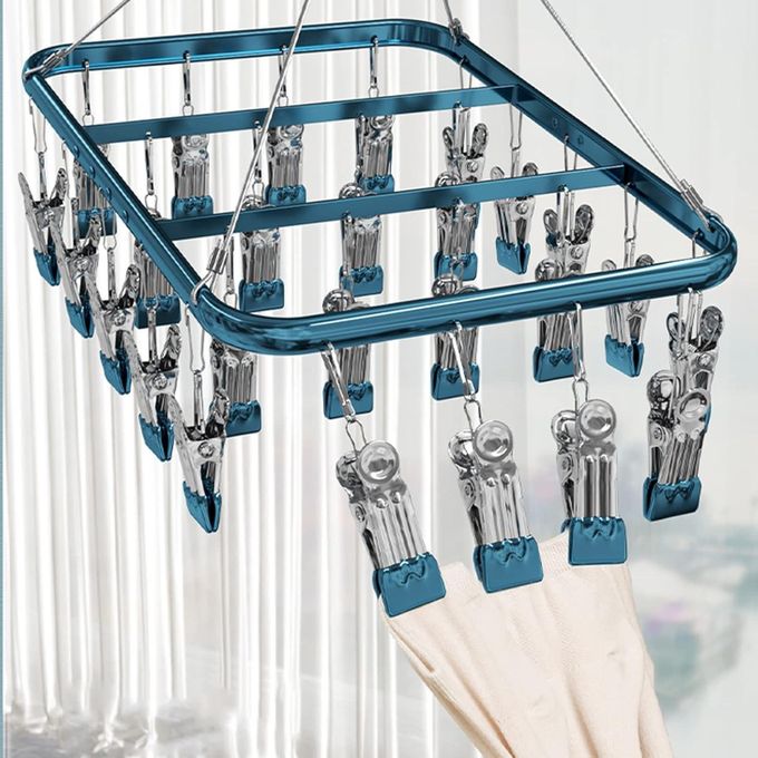 Sèche chaussettes avec 30 pinces