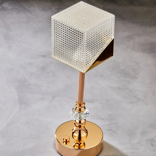 Lampe de Table en Cristal, Éclairage Élégant et Raffiné