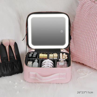 Sac Maquillage Voyage avec Miroir éclairé