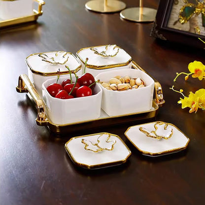 Assiette de fruits en céramique européenne haut de gamme