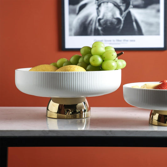 Assiette à Pieds Hauts en Céramique