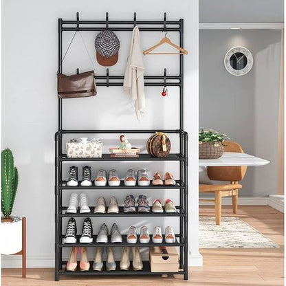 Étagère manteaux et chaussures à 5 niveaux