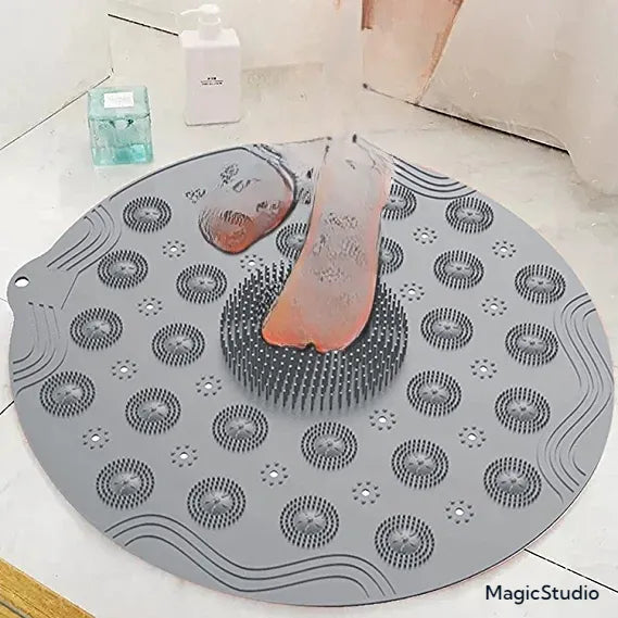 Oreiller de bain en silicone pour masseur de pieds