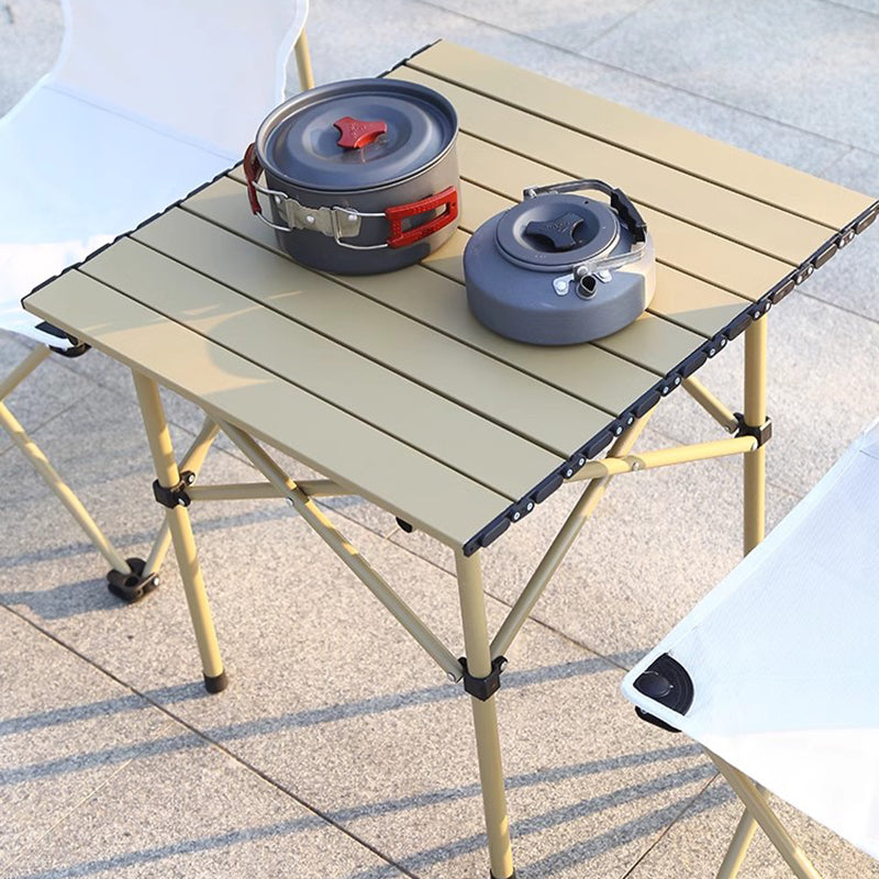 Table de camping pliante et ensemble de 4 chaises, table de pique-nique  portable en aluminium, table pliante légère avec sac de transport, tables