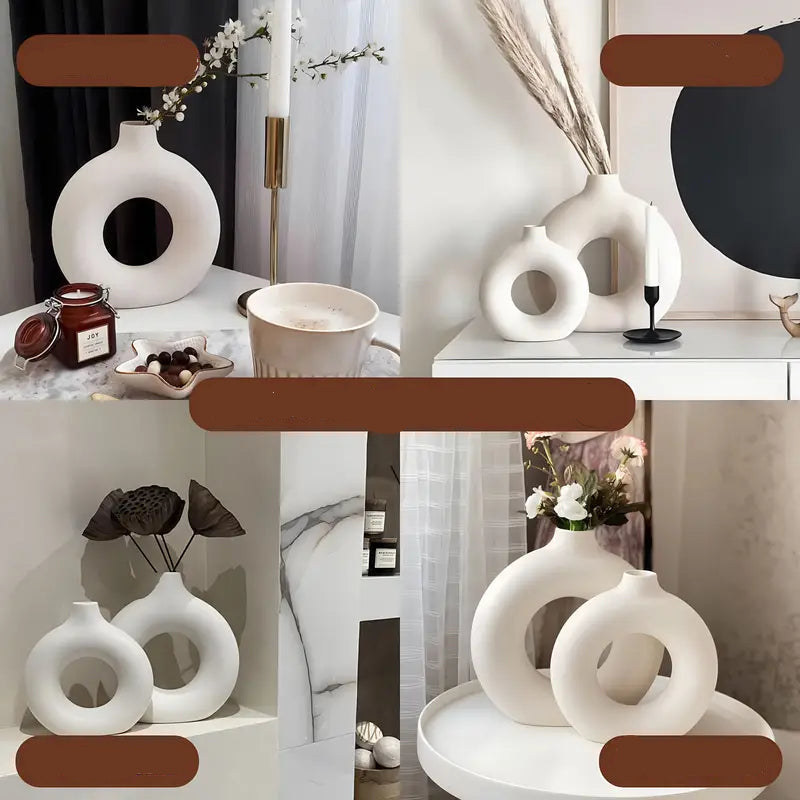 Vases en Céramique Élégants avec Design Étroit