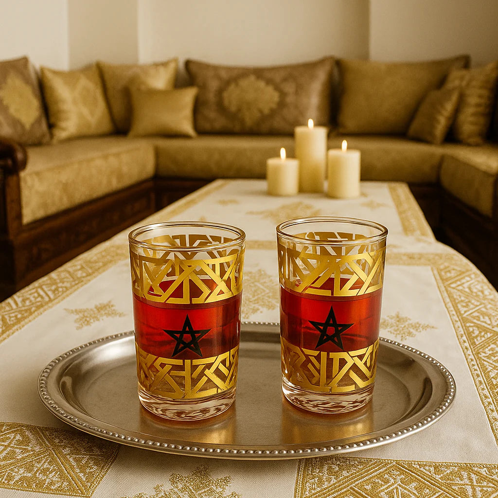 Coffret de 12 Verres à Thé Marocains
