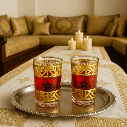 Coffret de 12 Verres à Thé Marocains