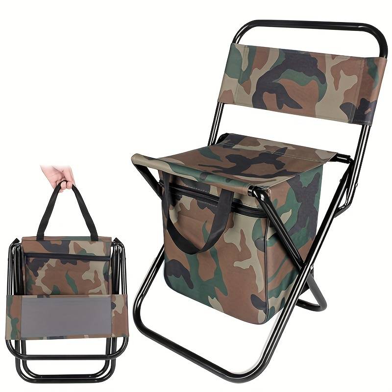 Chaise de camping pliable avec sac de rangement