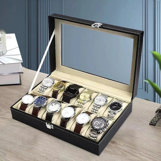Boîte de Rangement pour Montres ,12 Emplacements