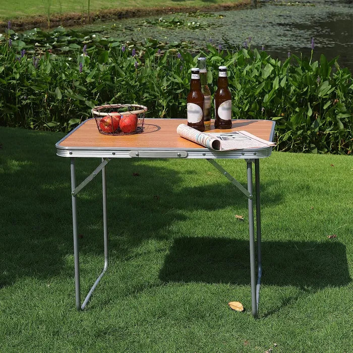 Table pliante en Aluminium et Mdf
