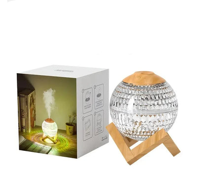 Humidificateur boule de cristal 350 ML avec veilleuse RVB