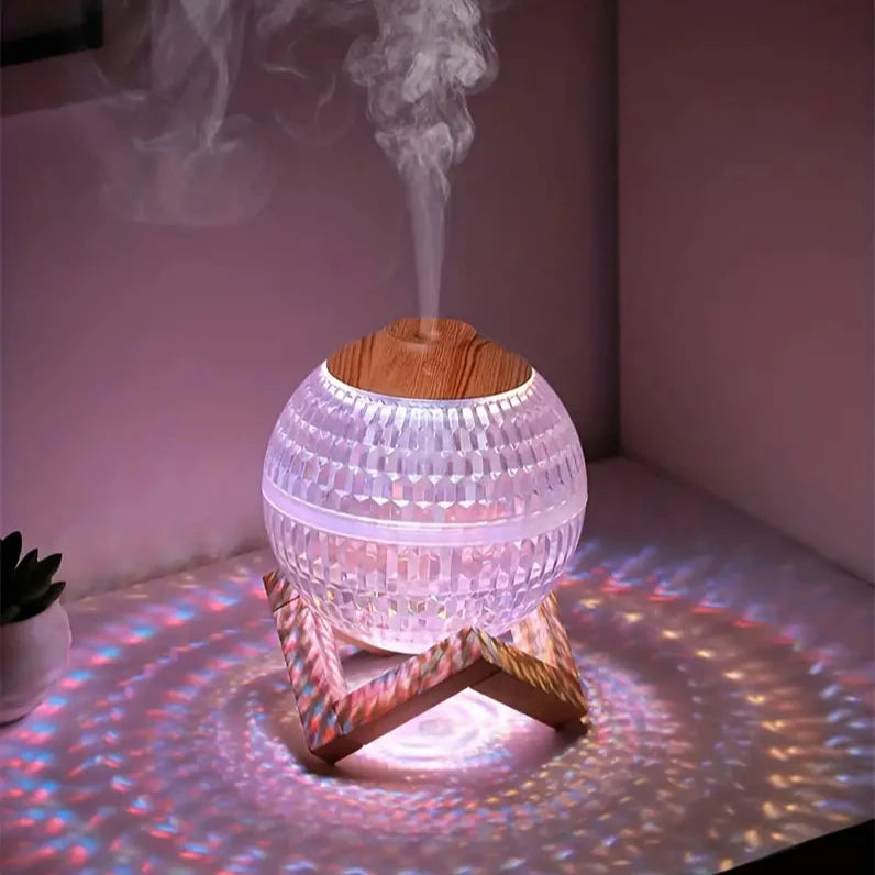 Humidificateur boule de cristal 350 ML avec veilleuse RVB