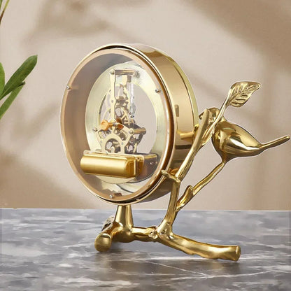 Réveil en Cuivre Pur – Horloge de Bureau
