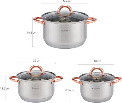 Ensemble de Casseroles Inox 7 Couches
