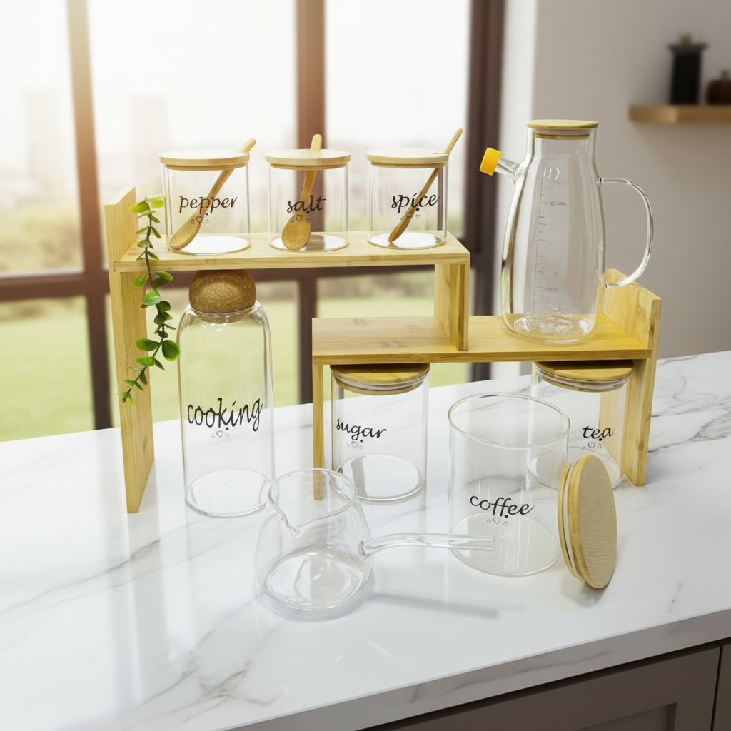 Ensemble de bocaux en verre