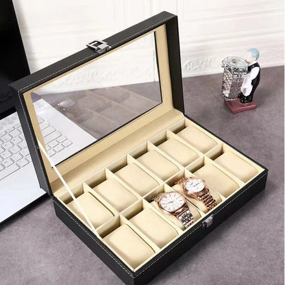 Boîte de Rangement pour Montres ,12 Emplacements