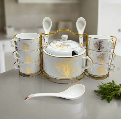 Service à Soupe en Céramique – Élégance et Raffinement