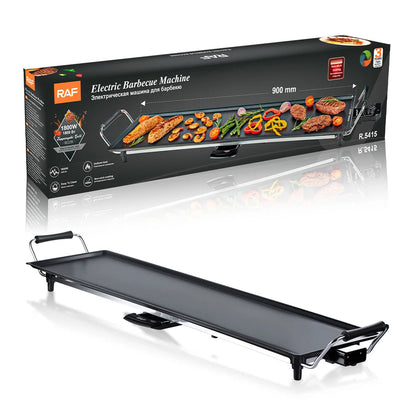 Grill Électrique 1800W, Revêtement Antiadhésif, Cuisson Sans Fumée