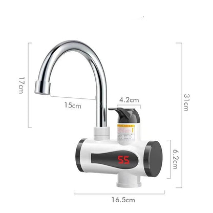 Robinet Chauffe-Eau Électrique Instantané avec Affichage Numérique