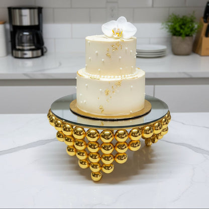 Set de 3 Présentoirs Miroir Dorés