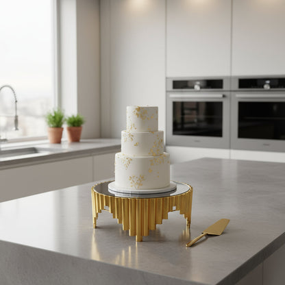 Set de 3 Présentoirs Miroir Dorés