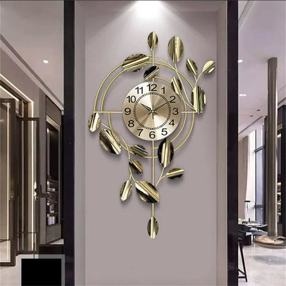 Grande horloge murale en métal 3D