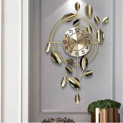 Grande horloge murale en métal 3D