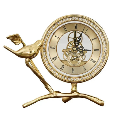 Réveil en Cuivre Pur – Horloge de Bureau