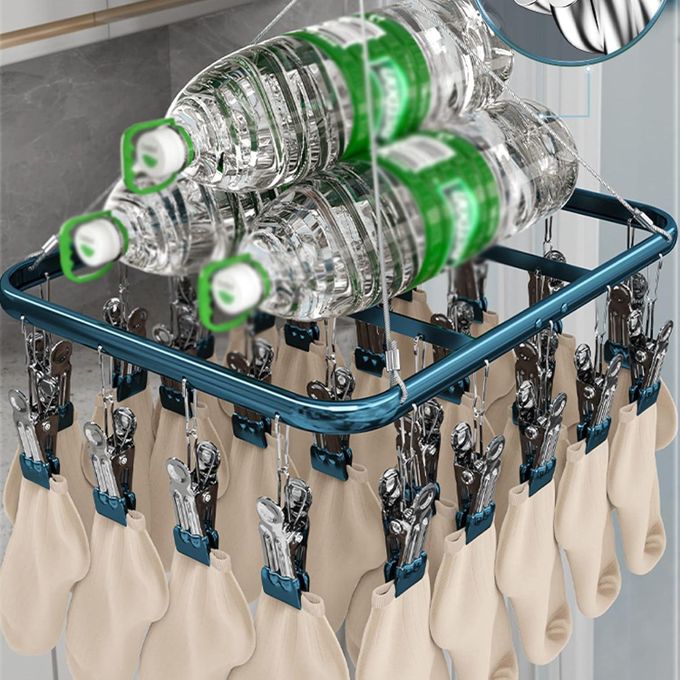 Sèche chaussettes avec 30 pinces