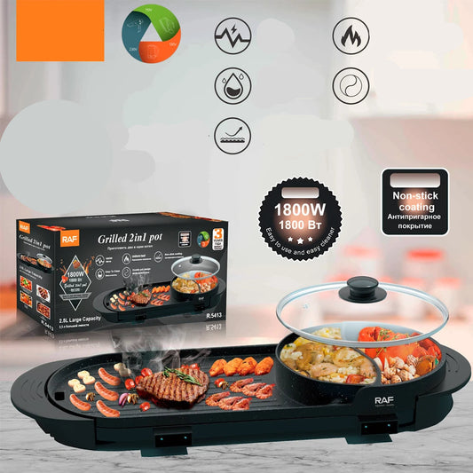 Grill Électrique Antiadhésif – Haute Performance & Cuisson Saine