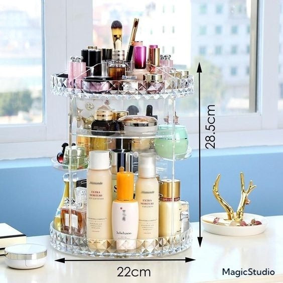 Organiseur de Maquillage Rotatif en Acrylique de Haute Qualité