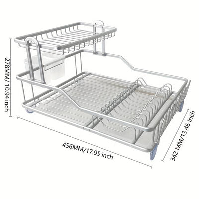 Égouttoir Durable Avec Porte-Ustensiles