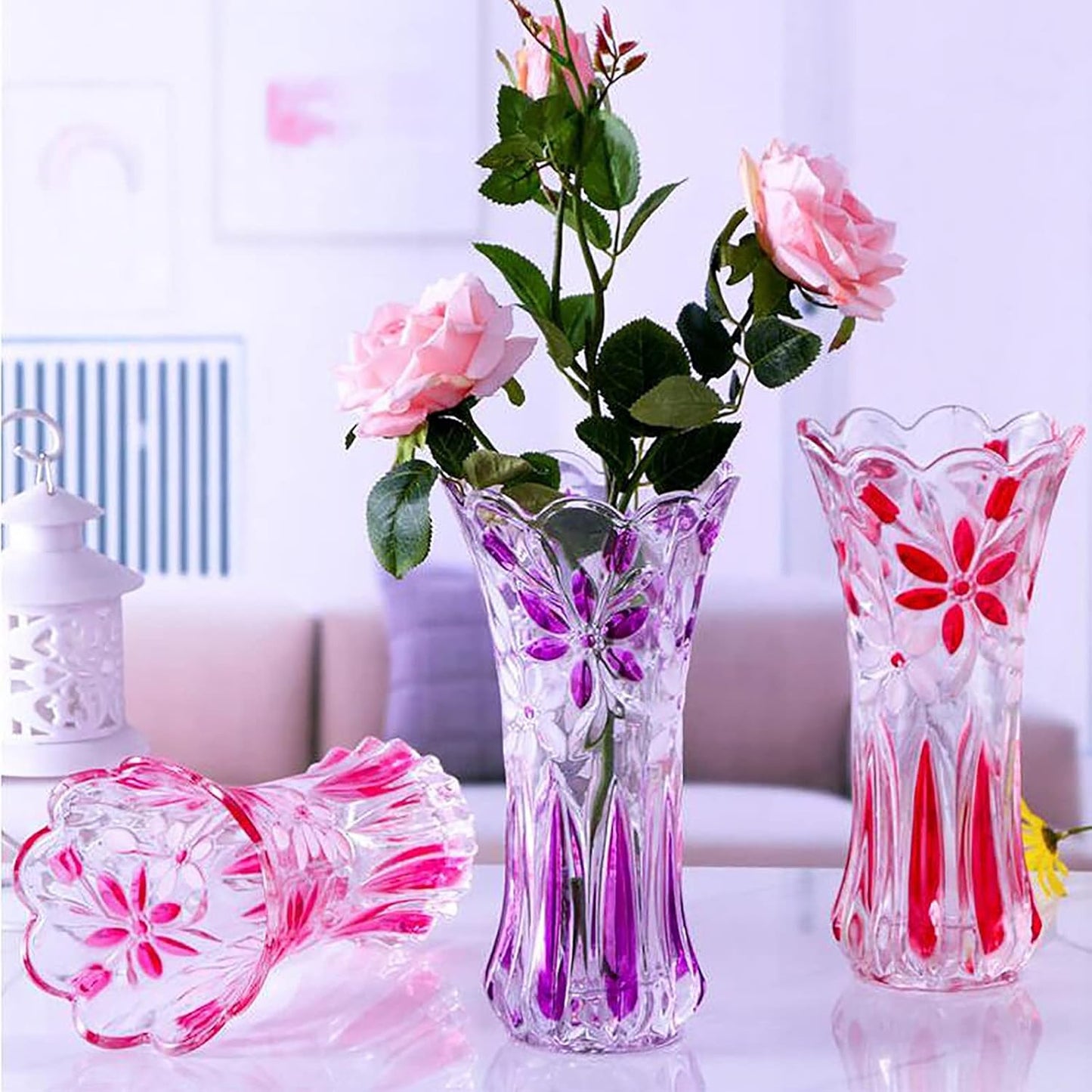 Vase en verre transparent durable