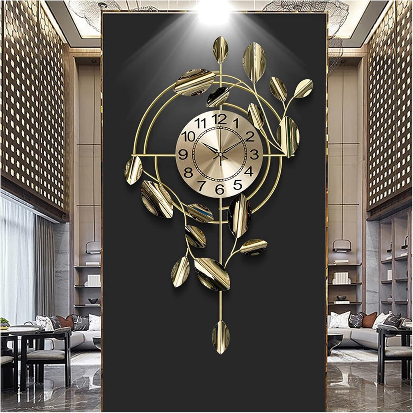 Grande horloge murale en métal 3D